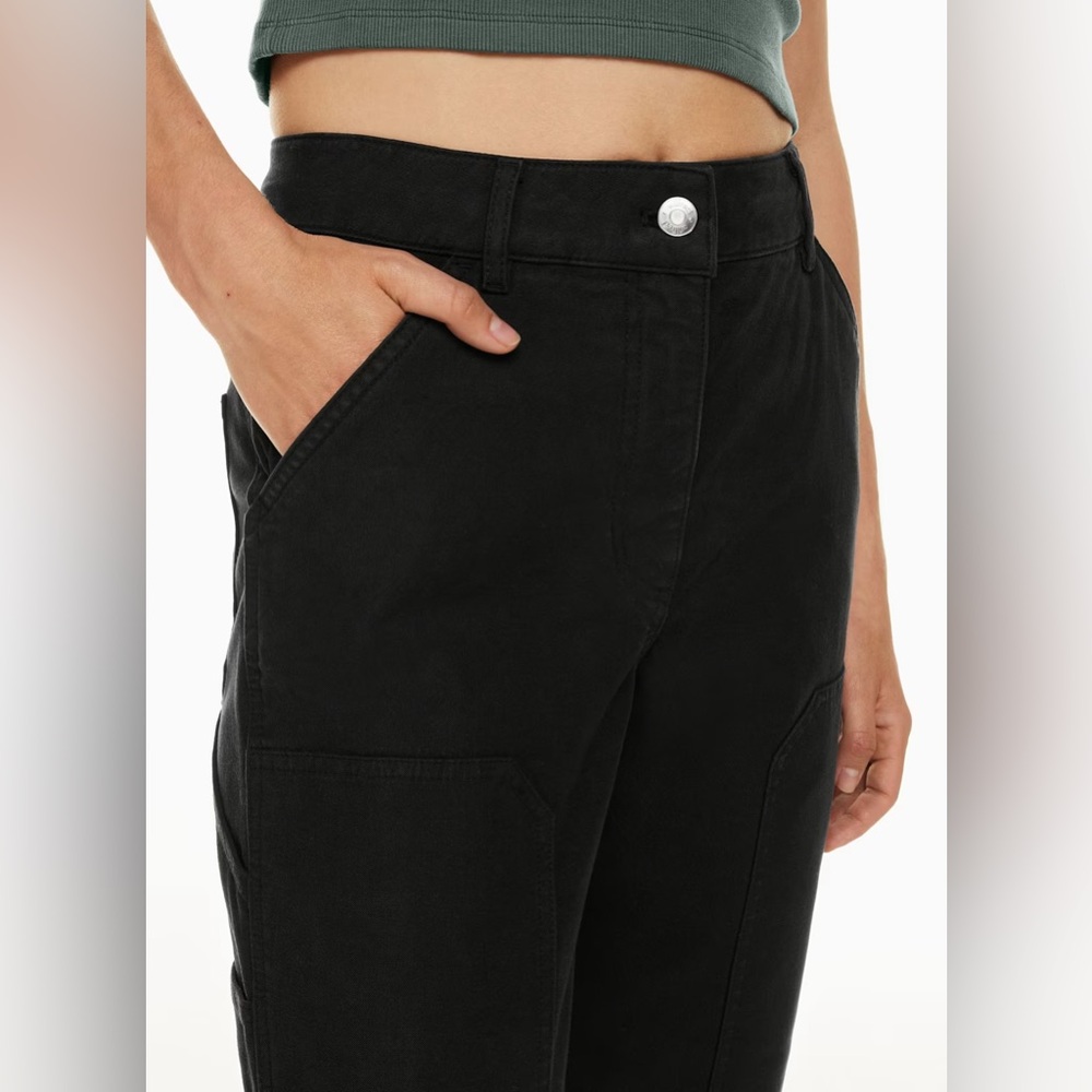 Wilfred Free Aritzia Brennan Carpenter Black Pants Size 0 Pockets Loop Cotton - Picture 4 of 16
